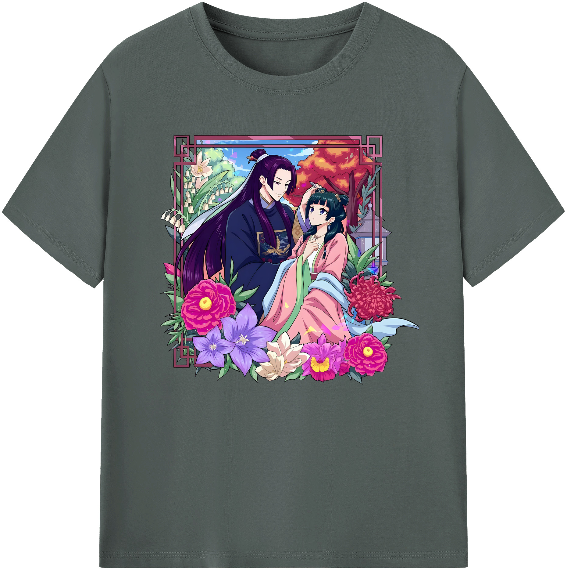 （画像用） 薬屋のひとりごと The Apothecary Diaries 綿100％ メンズ半袖Tシャツ｜肌触りやわらか＆通気性